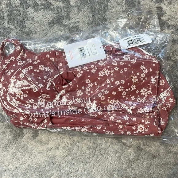 NWT Andie Swim Samoa One Piece Swimsuit Ditsy Floral Rose Sz S